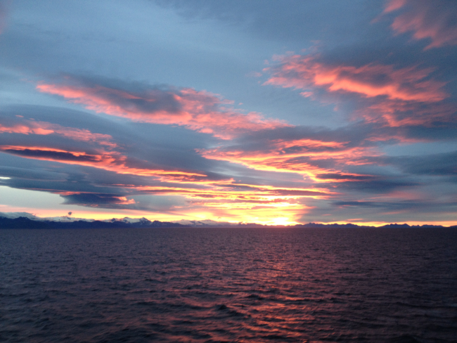 Sunset over Alaska Peninsula