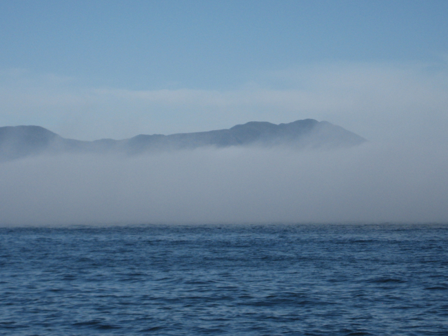 Fog off the coast in SW Alaska