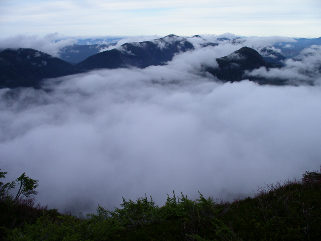 Above the clouds on Deer Mountain near Ketchikan