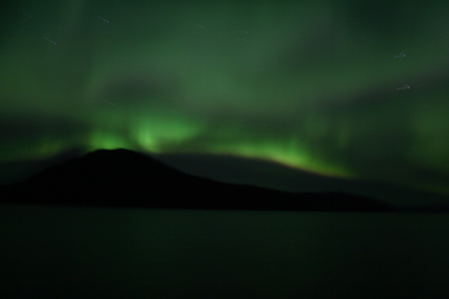 Blurry aurora borealis