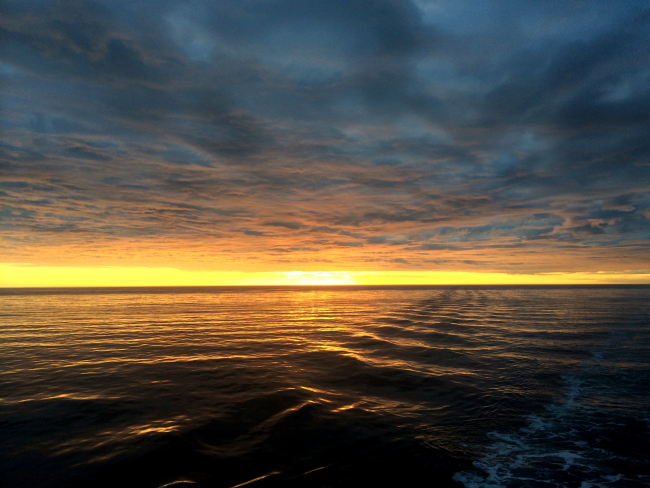A glorious sunset at sea