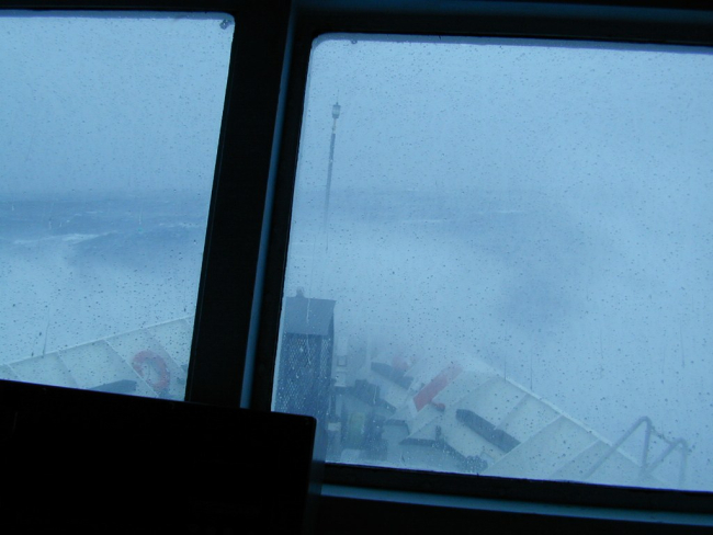 The NOAA Ship McArthur in Tropical Storm Allison off the Texas coast