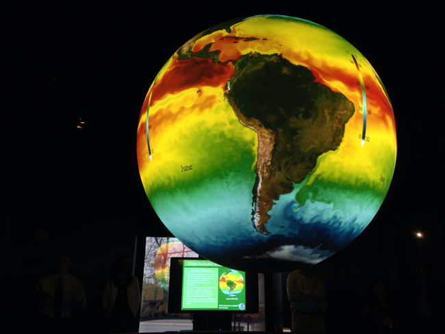 Science on a Sphere - a NOAA innovation that is now installed in over100 locations worldwide