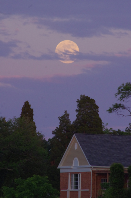 Full moon over southern Maryland