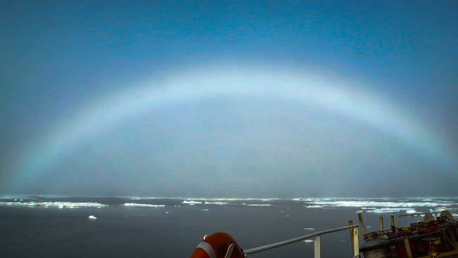 A fog bow seen over the Chukchi Sea