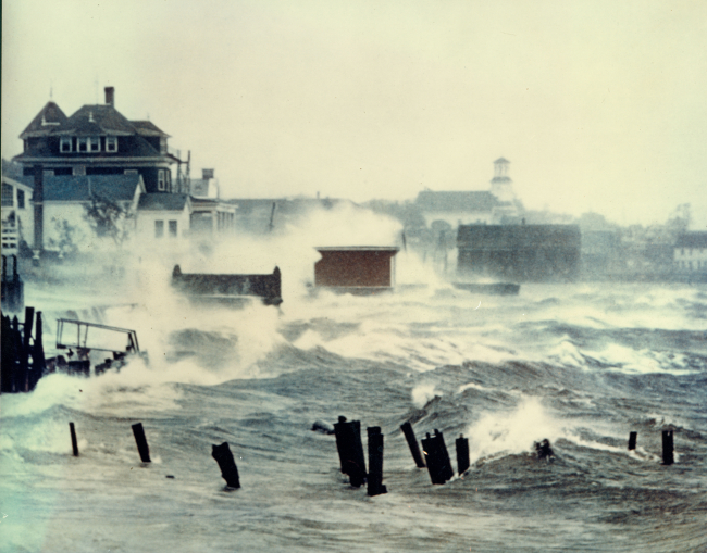 View of Woods Hole during New England Hurricane of 1938