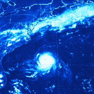 Hurricane Ella near closest point of approach to U