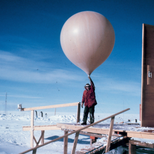 Launching a balloon in Antarctica