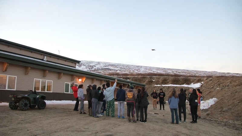During a visit from two scientists, Mary Cook’s students in Scammon Bay, Alaska, participated in a drone demonstration and several other science activities.