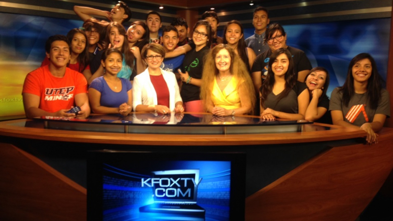 University of Texas at El Paso Weather Camp Weather Camp 2013 visiting the local KFOX weather studio.