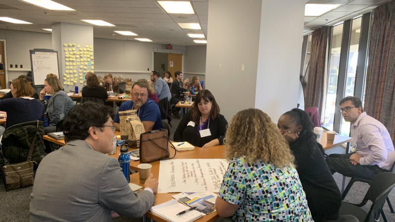 Aquarium education directors and NOAA Office of Education staff discuss strategies and working groups of the Coastal Ecosystem Learning Center Network at a two-day workshop at NOAA headquarters in Silver Spring, Maryland.