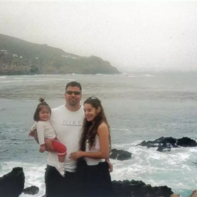 Jezella as a baby with her parents while they vacation in Ensenada, Baja California, Mexico. 